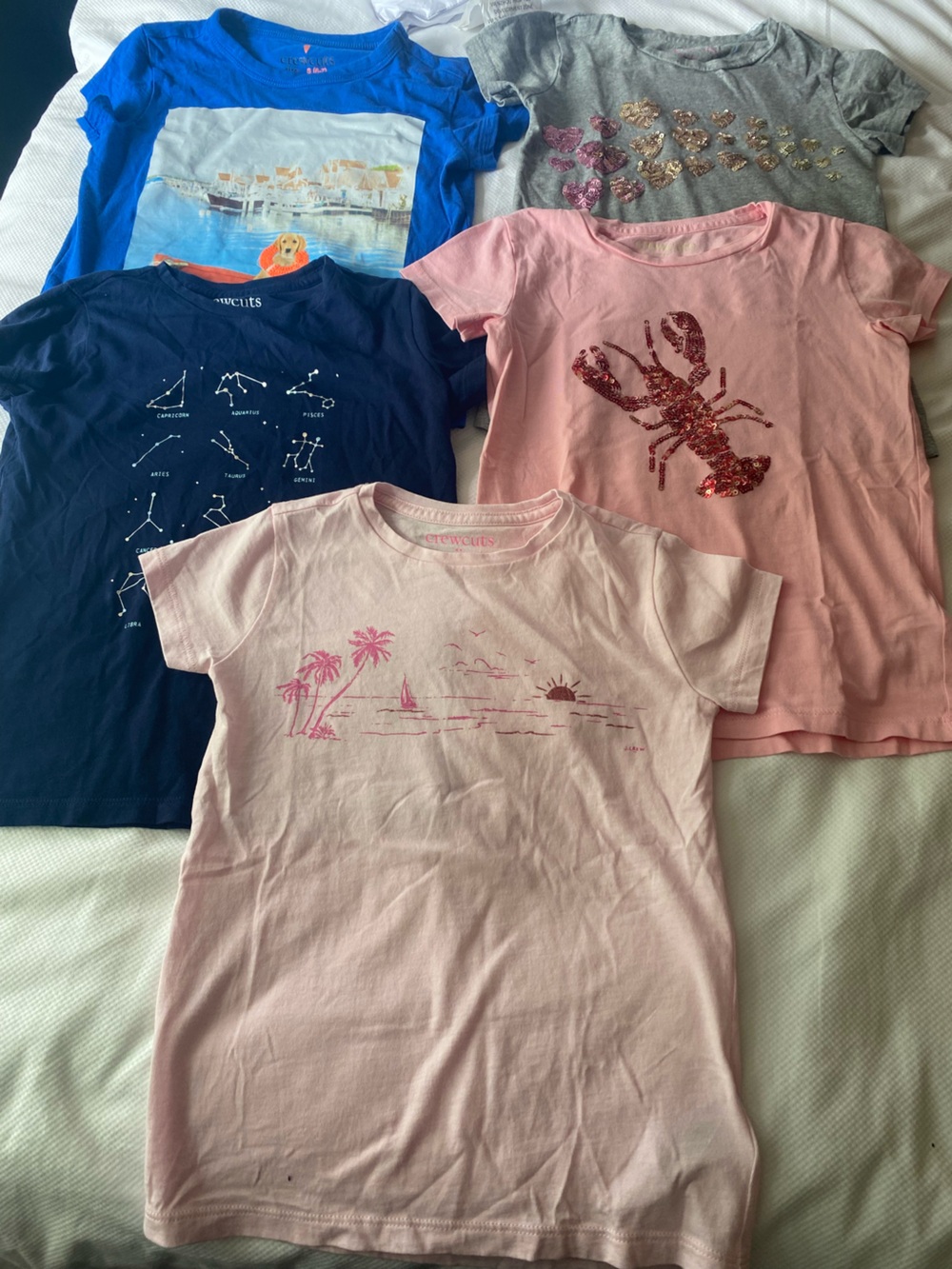 Crewcuts girls t-shirts - excellent condition. S (6-7)